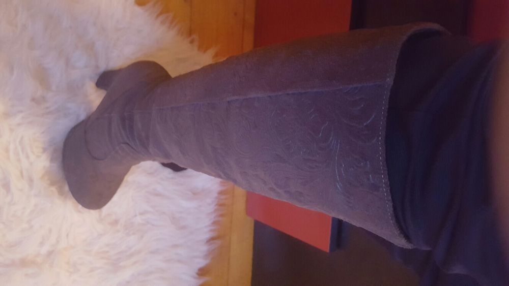 Cizme piele întoarsă