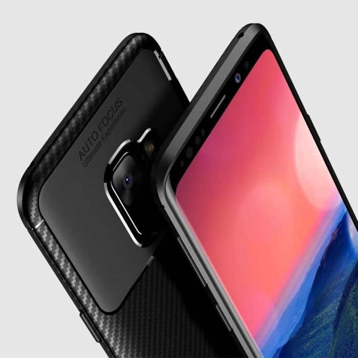 Samsung S9 S9 S10 Plus - Husa Slim Din Silicon Carbon Neagra