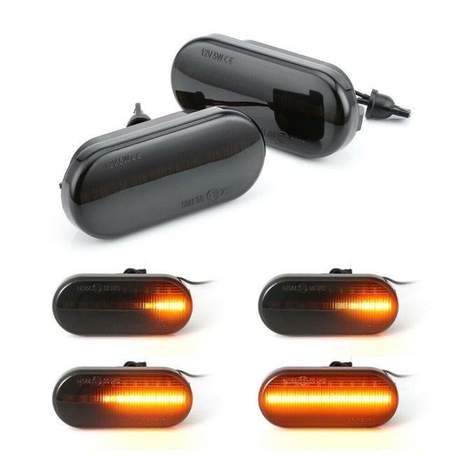 LED Бягащи Динамични Мигачи Калник VW Golf 3 Golf 4 Seat Leon 1M – Опушени НА СКЛАД!