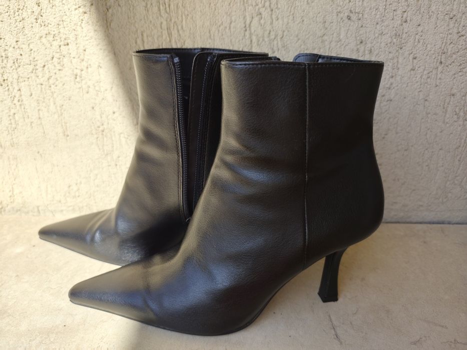 Боти черни еко кожа -NEW YORKE,37- EU, 6.5-US/CAмер