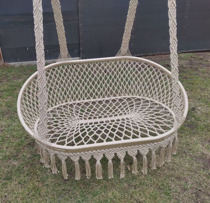 Leagăn suspendat dublu/balasoar/hamac macrame