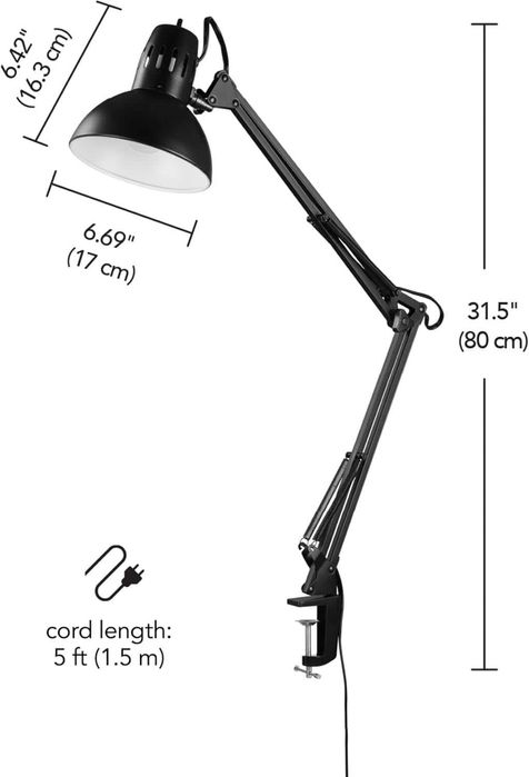 Настолна лампа Globe Electric 56963 31,5" с много съчленения и металнo
