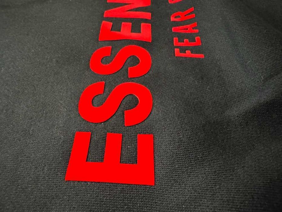 Essentials Black/Red Hoodie