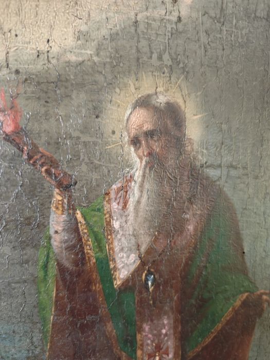 Icoana foarte veche pe lemn(posibil Tattarascu)