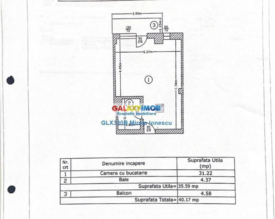 Vanzare garsoniera Militari Residence
