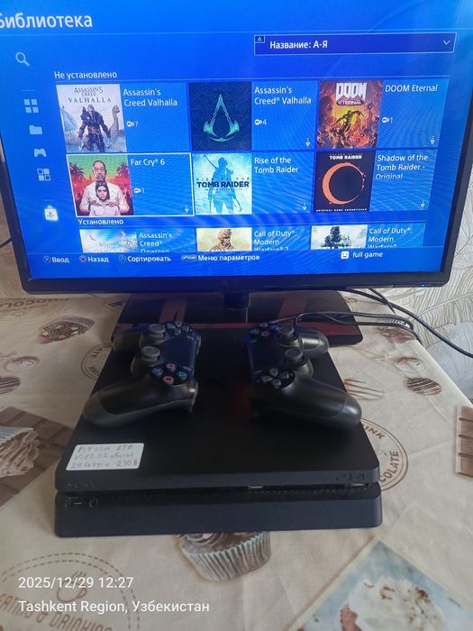 Ps4 slim 1TB v:13.02 официальный с купленные играми