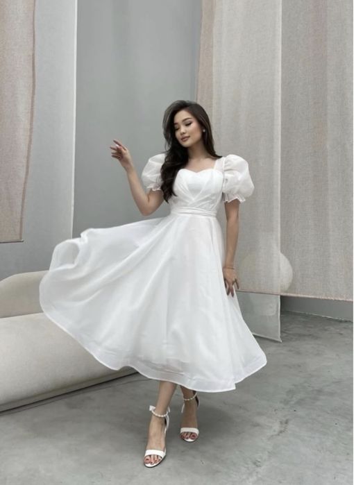 Белое платье на выпускной