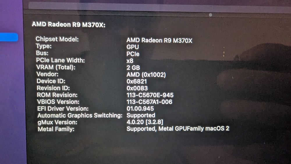 Macbook Pro 15 Retina A1398 (2015), 2.5Ghz, 16G, Radeon R9 M370X
