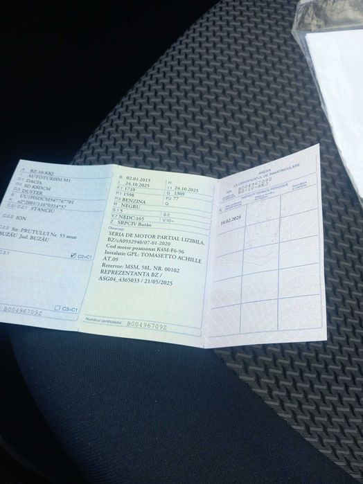 Vand Duster anul 2012,  benzina 16, 16 v, plus GPL, tractiune 2 x 4