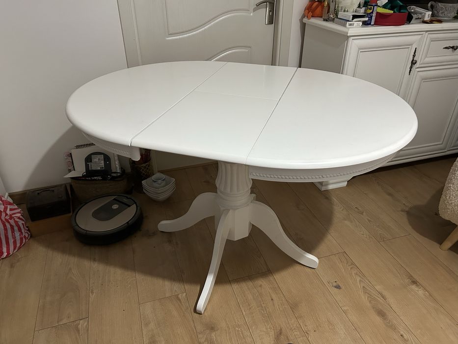 Masa living extensibila alba