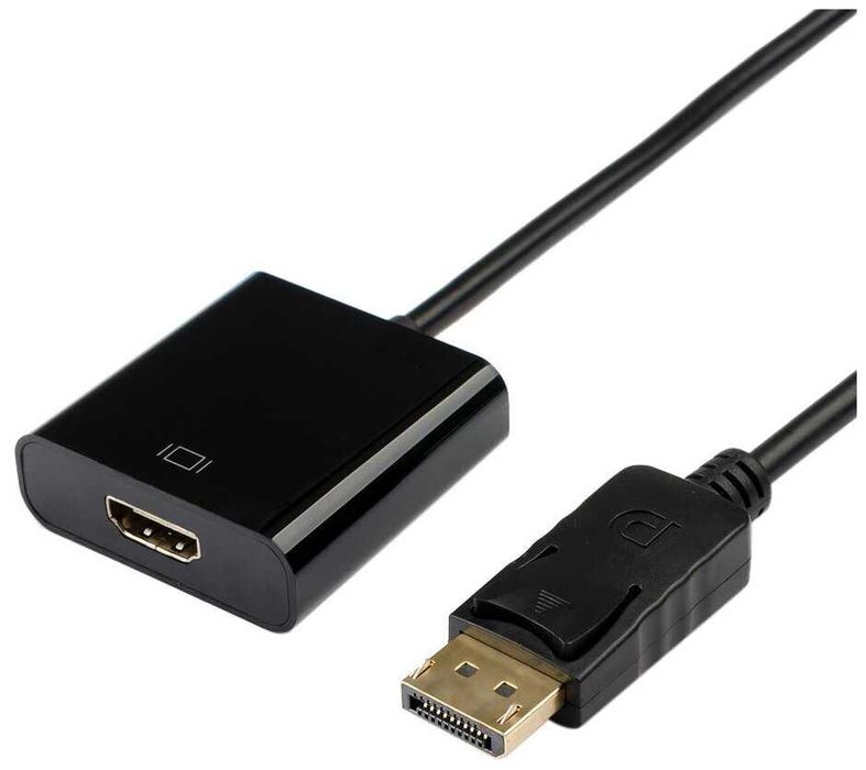 Адаптер  DisplayPort - HDMI черный, 0.1 м