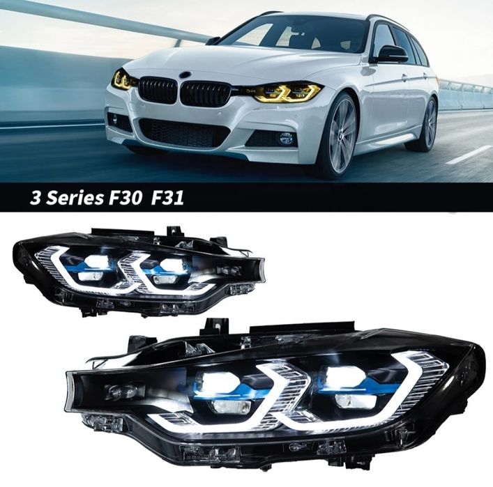 ЛЕД Фарове BMW F30 LED Laser Оборудван!! Plug & Play Bi-color Halogen