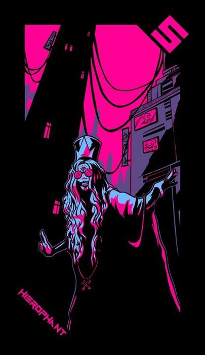 Карты МАК Таро Неоновой луны (Neon Moon Tarot) в жестяном боксе.