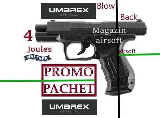 Walther P99 DAO BlowBack  a i r s o f t  Pachet PROMO 4 JOULES