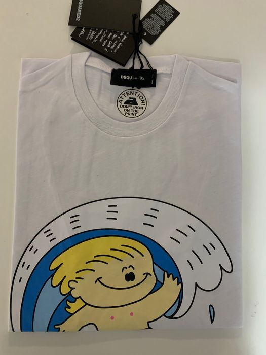 Нови с етикети мъжки тениски в черно и в бяло Dsquared D2