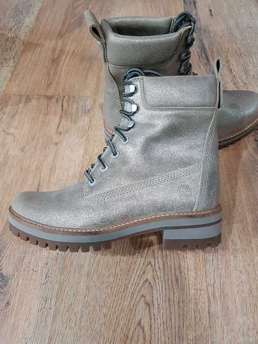 Superbe ghete dama TIMBERLAND EarthKeepers originale noi ed.limitata piele naturala metalizata marime 41