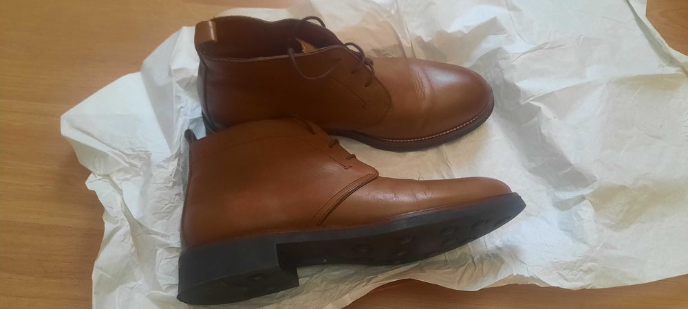 Мъжки кожени обувки - боти Massimo Dutti