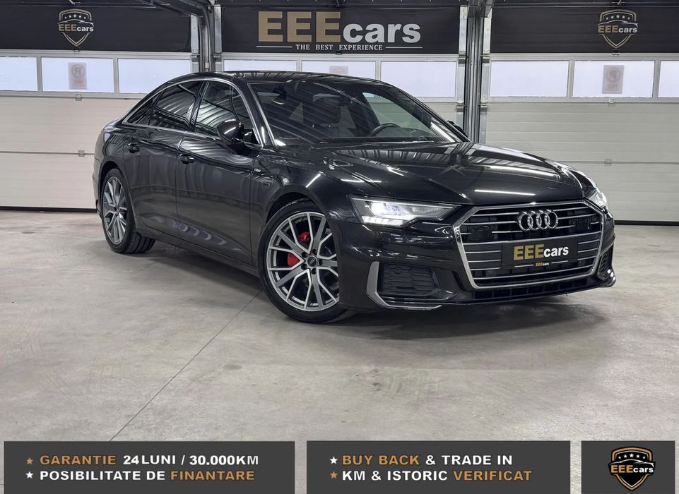 Audi A6 Limuzina S-line Int/Ext CuloareMARO Distronic LaneAssist CameraM GARANTIE