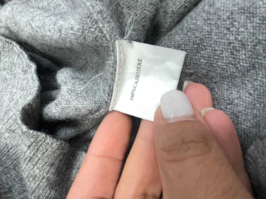 BONNETERIE размер XS S дамска дълга кашмирена жилетка 100% КАШМИР сива