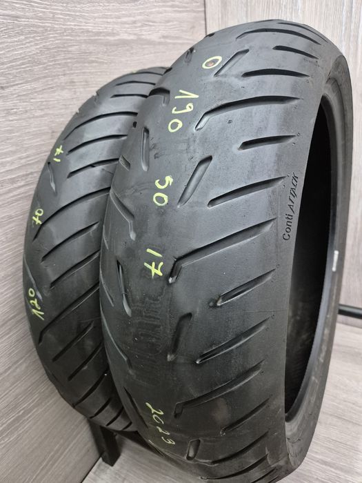 Set anvelope moto 120 70 17 cu 190 50 17 Co tinental Contiroadattack 4 dot 2023