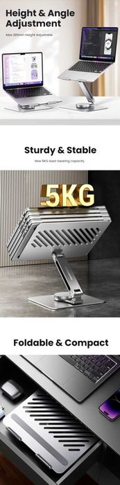 UGREEN LP592 Laptop Stand Вращающийся Складная Подставка для Ноутбука