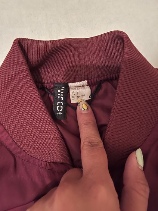 Кожено яке и бордо бомпър H&M