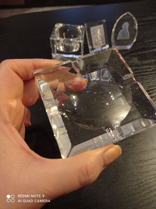 Lot 4 obiecte cristal și sticla