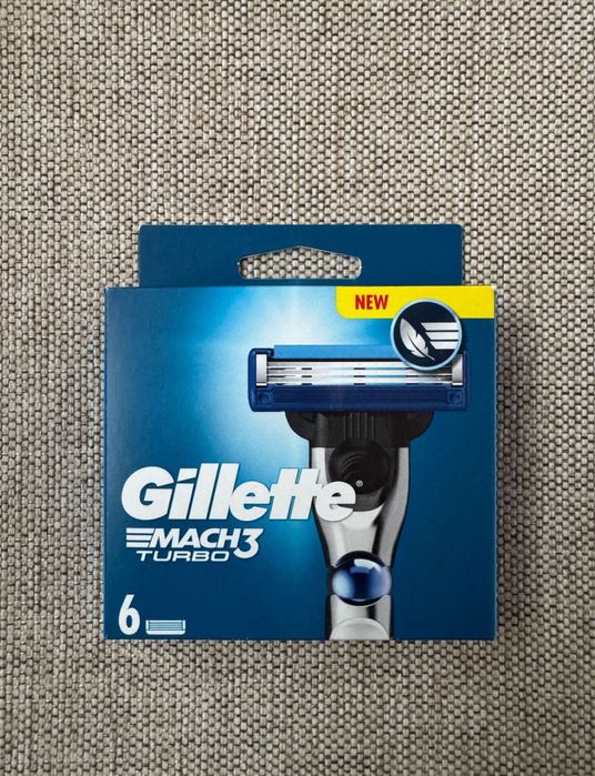 Set 2 Cutii Rezerve Gillette Mach 3 Turbo 12 lame albastru noi sigilat