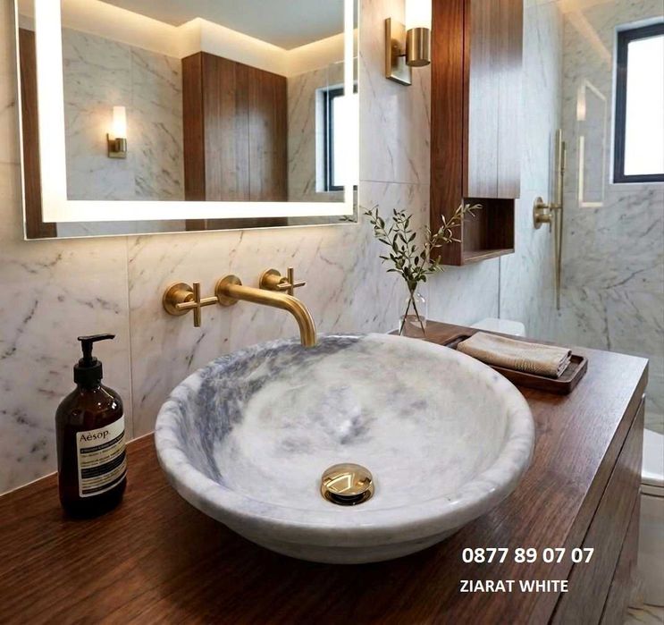 Луксозна мивка от естествен ОНИКС/МРАМОР (Уникален дизайн)