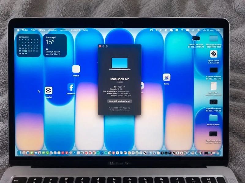 MacBook Air M1 2020 8GB/256GB - Excelentă stare + Cutie originală