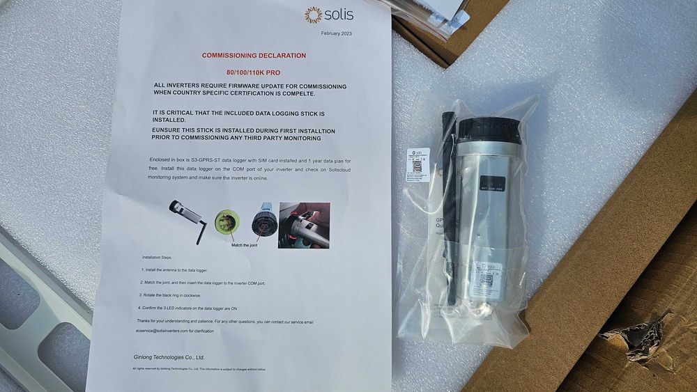 100kW трифазен мрежов инвертор Solis неразопакован