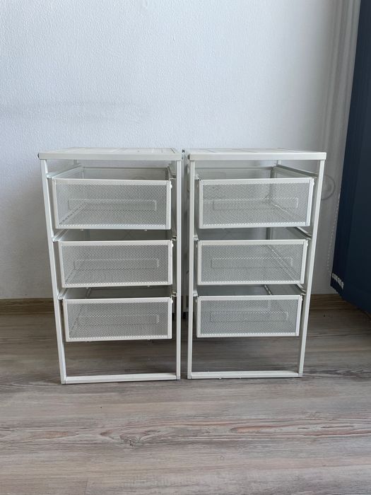 2 x IKEA LENNART, corpuri metalice cu 3 sertare, albe Baia Mare