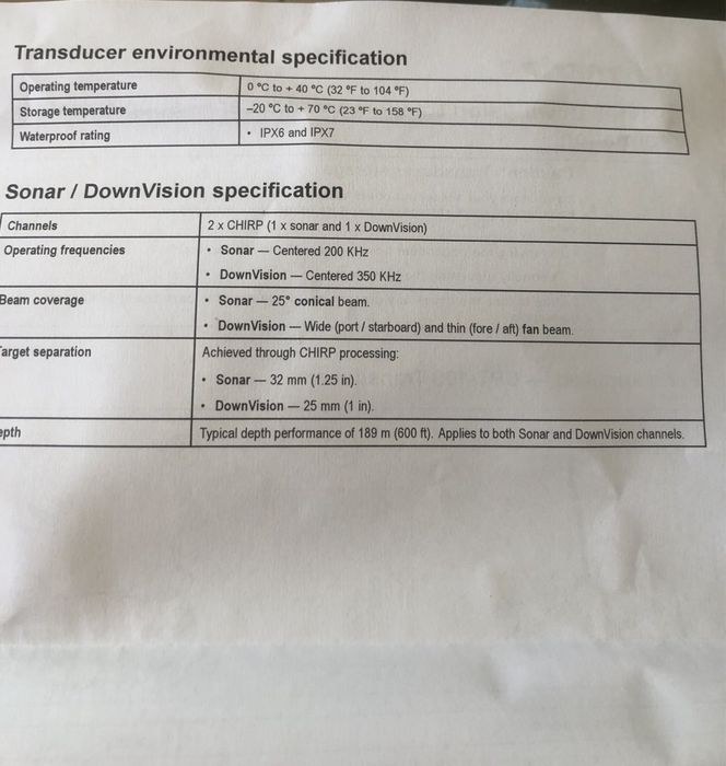Raymarine - CPT-100 CHIRP сонда за монтаж на транец
