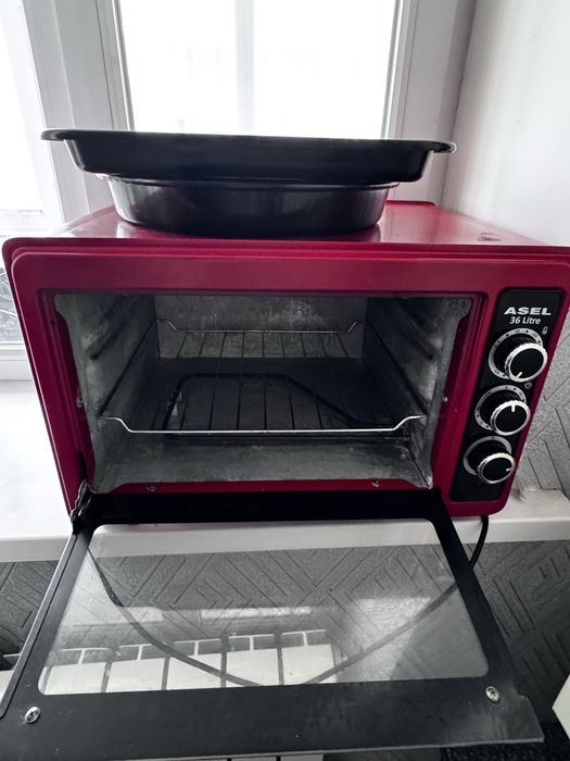 Настольная электропечь ASEL36l красный