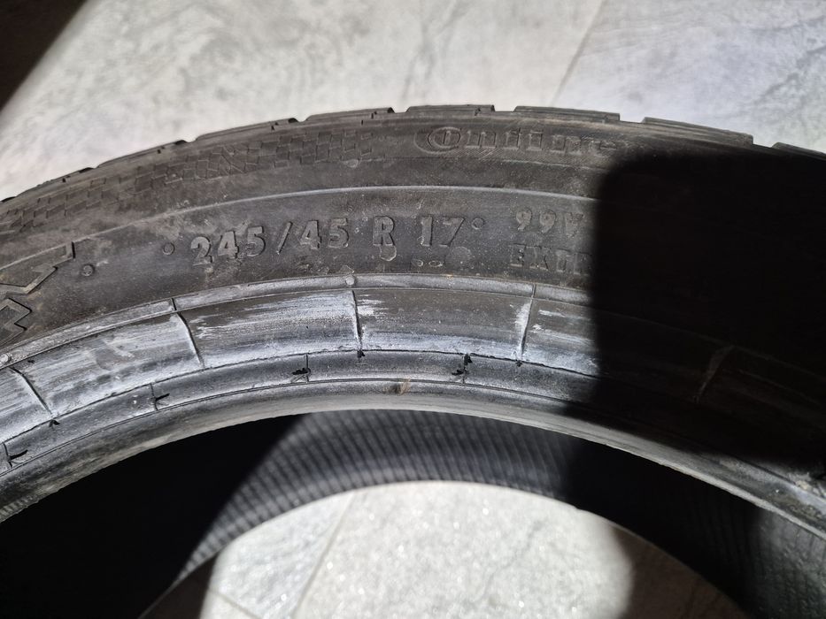 Vând cauciucuri 245/45/17 M+S set complet imp Germania//Continental//