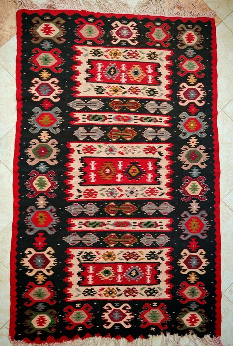 Автентичен Сто Годишен Чипровски Килим Килимче Пътека от 1920те г