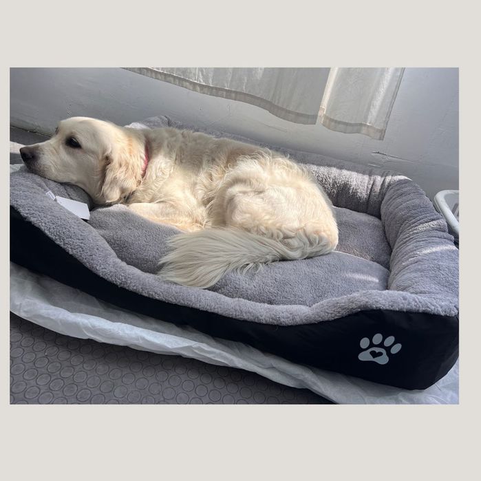 Легло за голямо куче с лапичка ХХЛ черен