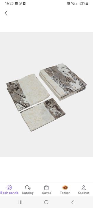 Pastel 2 kishilik,choyshablar to'plami,