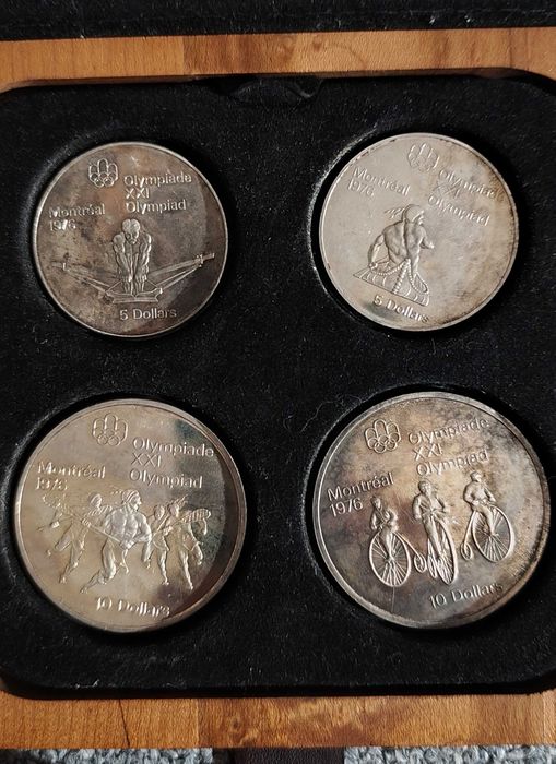 2. Set monede argint Jocurile Olimpice Montreal 1976