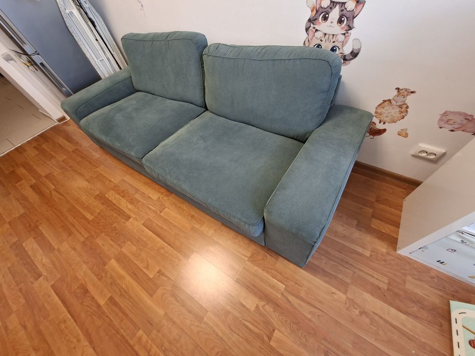 Canapea IKEA KIVIK 3 locuri, gri-turcoaz,husă lavabilă, disponibilă final de noiembrie