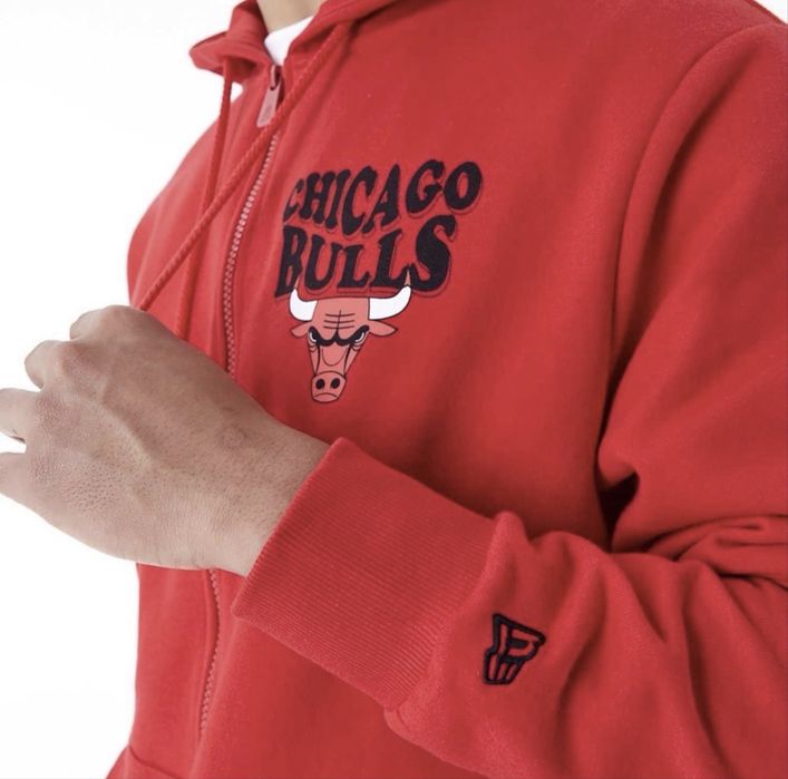 New Era NBA Chicago Bulls Full Zip Hoodie ОРИГИНАЛЕН мъжки суичър - М
