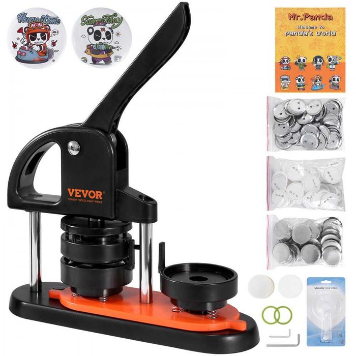 Mașină de făcut nasturi VEVOR, kit de perforat insigne de 58 mm (2,25 inch), aparat de făcut insigne pentru cadouri DIY pentru copii