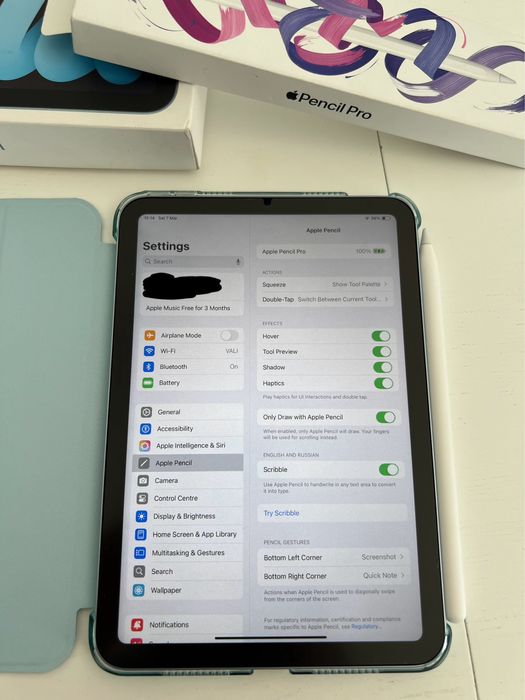  iPad mini 7 (A17 Pro) Wi-Fi 128GB Blue + Pencil Pro