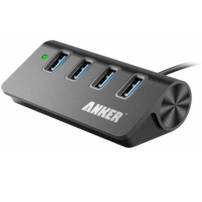 Anker USB 3.0 Hub с 4 USB-A извода, до 5000 Mbit/s (3.1 Gen 1),с безплатна доставка