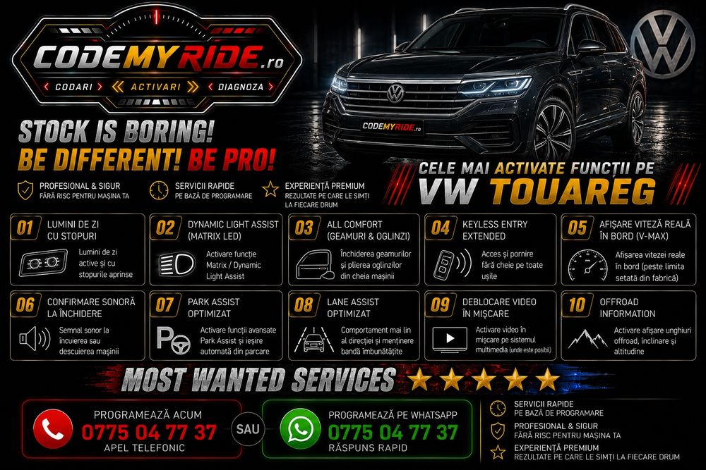 Activare Funcții Ascunse • Codări Auto VAG• Diagnoză • Personalizări • VW Audi Skoda Seat Cupra BMW MINI Mercedes Toyota Opel Renault Dacia Volvo etc