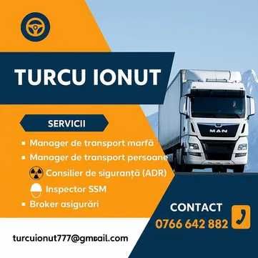 Manager transport marfa/persoane , consilier ADR , Inspector SSM