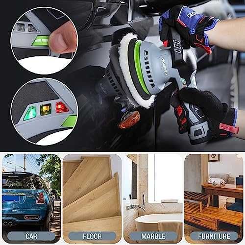 WORKPRO акумулаторна ексцентършлайф полирмашина 12V - 2бр батерия