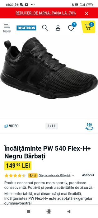 Pantofi sport barbati Decathlon mărime 39