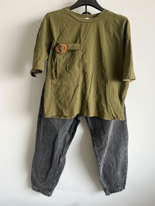 Сет Zara, 100% памук, нови дънки и тениска