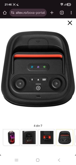 Boxa portabila JBL PartyBox Club 120, 160W, Bluetooth, IPX4, Auracast,